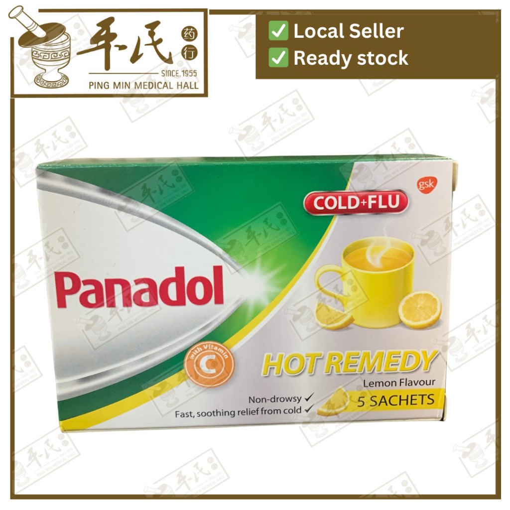 Panadol Cold & Flu Hot Remedy 500MG 5s.斑纳杜热饮. XPA23